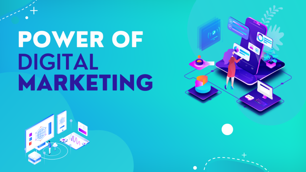 A digital marketing strategy concept featuring various online marketing elements like SEO, social media, content marketing, and analytics.